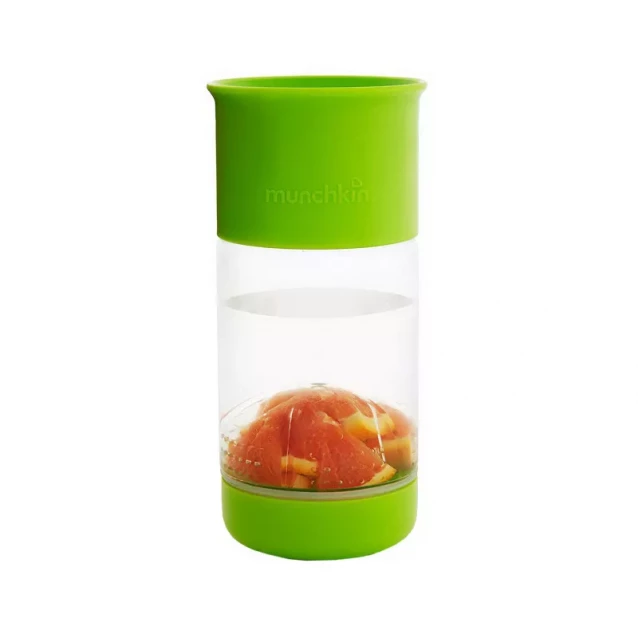 MUNCHKIN Чашка непроливна "Miracle 360 Fruit Infuser Cup", 414 мл, зелена Подарунок - 5