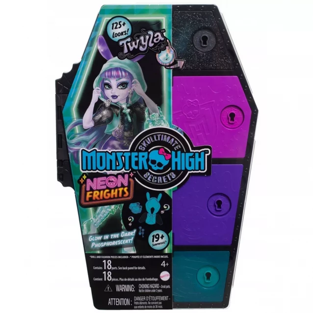 Лялька з сюрпризами Monster High Неонові та бомбезні Жахо-секрети Твайли (HNF82) - 2