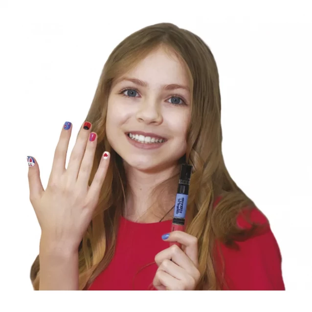 MALINOS Лак для нігтів дитячий Creative Nails на водній основі в асортименті (чорний+блакитний) - 7