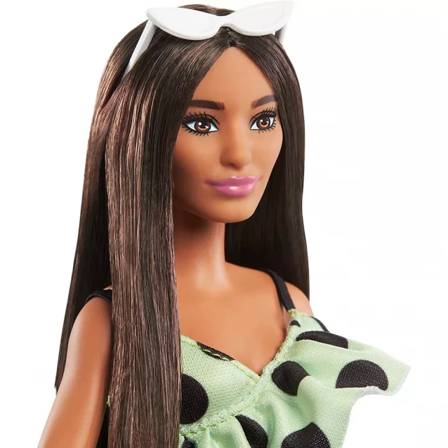 Кукла Barbie Модница в комбинезоне цвета лайм в горошек (HJR99) - 4