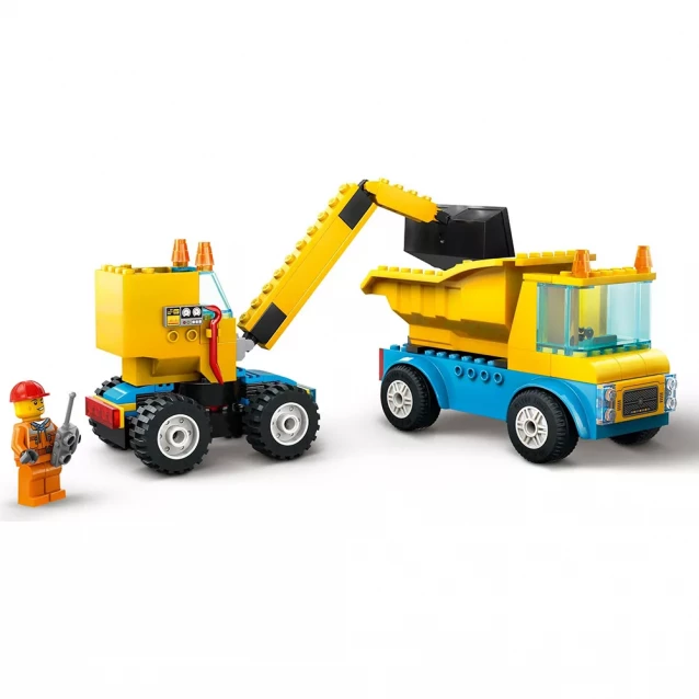 Конструктор LEGO City Будівельні вантажівки та аварійний кульовий кран (60391) - 4