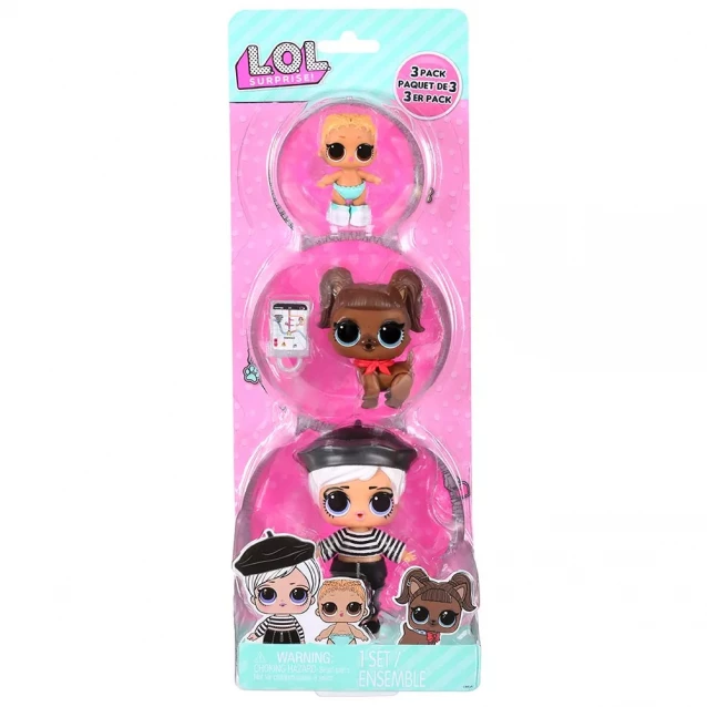 Кукла L.O.L. Surprise! OPP Tot + Pet + Lil Sis Битник Бейби Дарлинг Догги (987888) - 1