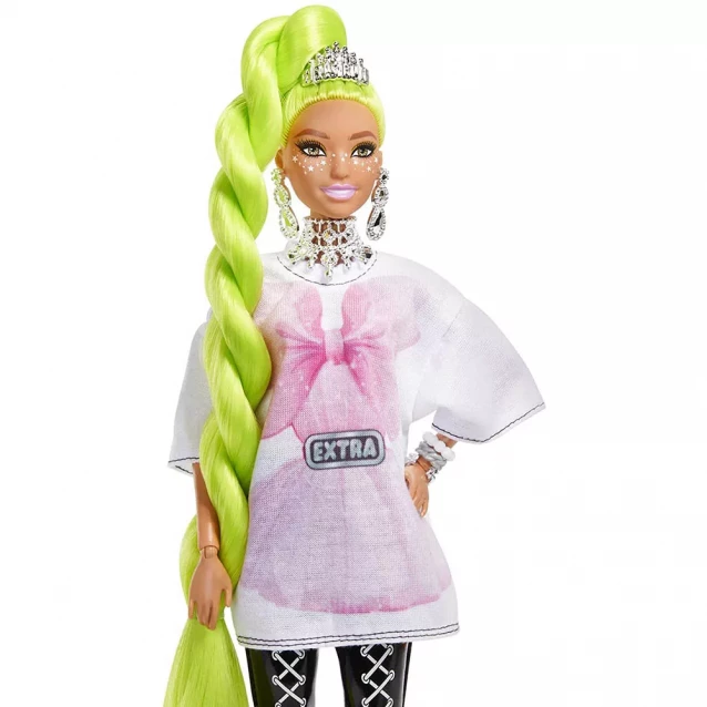 Лялька Barbie "Екстра" з неоново-зеленим волоссям (HDJ44) - 3
