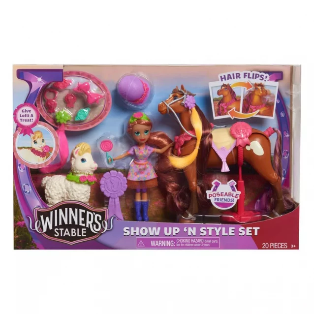 Winner's Stable Іграшковий набір арт. 53180, лялька та кінь з аксес., у коробці 53180 - 2