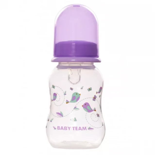 Бутылочка для кормления Baby Team с талией и силиконовой соской 125 мл, 0+ (1111) - 6