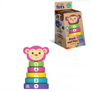 Пирамидка деревянная Kids Hits Обезьянка (KH20/013) для малышей