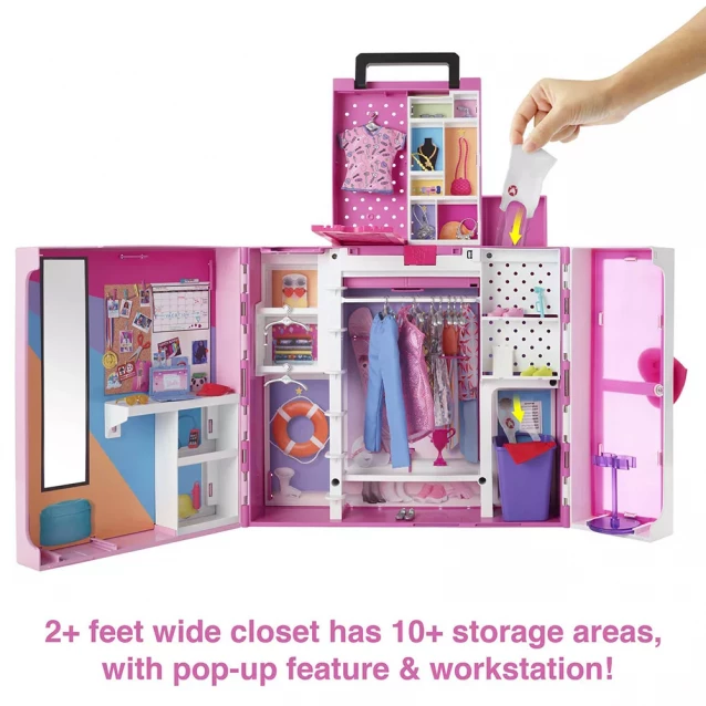 Двухэтажный шкаф мечты с куклой Barbie (HGX57) - 3