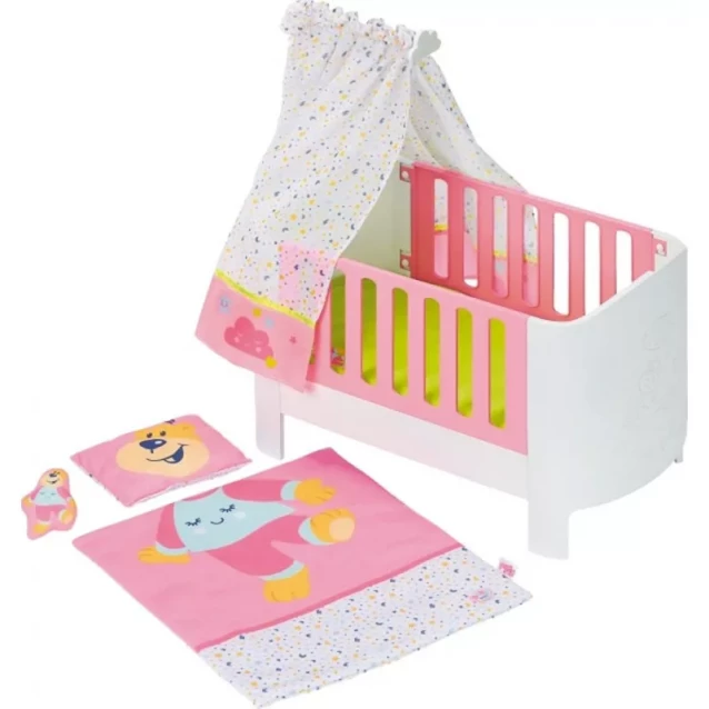 ZAPF Кроватка для куклы BABY BORN - Спокойной ночи (звук, с игрушкой и постельным бельем) - 2