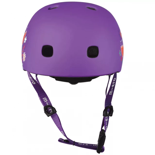 Защитный шлем Micro Размер S 48-53 см фиолетовый с цветами (AC2137BX) - 3