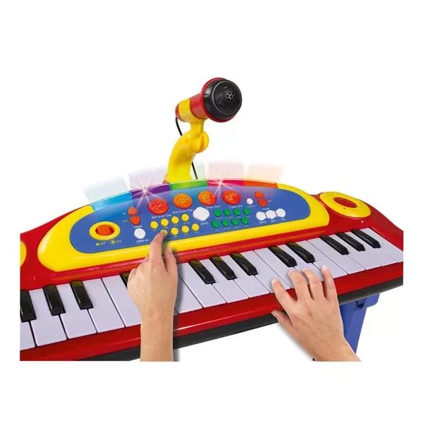 Музичний інструмент "Клавішні-парта" з мікрофоном, стільцем, світл. ефектами, 55 см, 3+ - 2