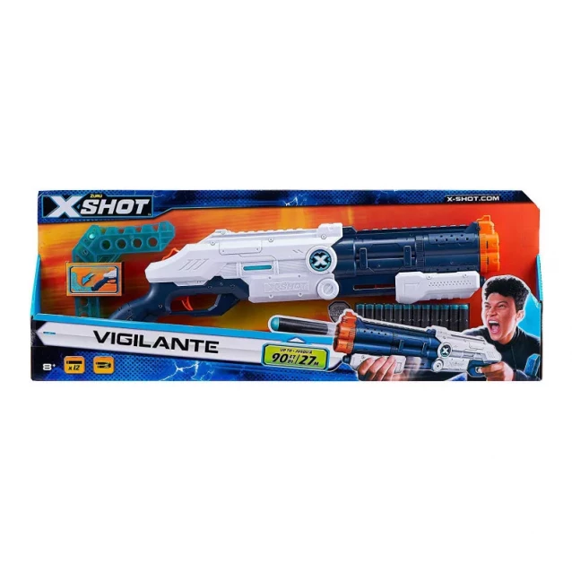ZURU X-Shot Скорострельный бластер EXCEL Vigilante (4 банка, 12 патронов), арт. 36271Z - 1
