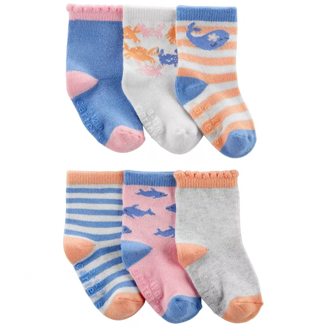 Шкарпетки Carter's для дівчинки 46-61 см 6 шт (1N111410_0-3) - 1