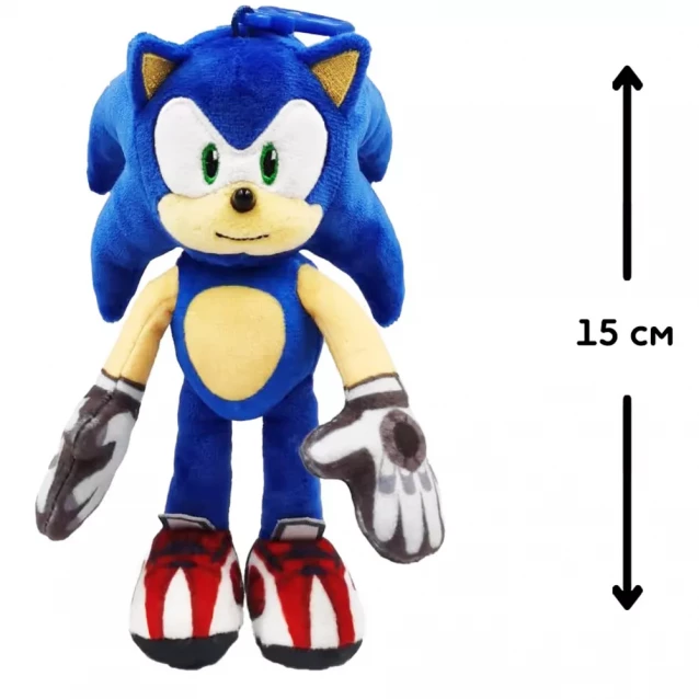 М'яка іграшка на кліпсі Sonic Prime Сонік-спортсмен 15 см (SON7004B) - 2