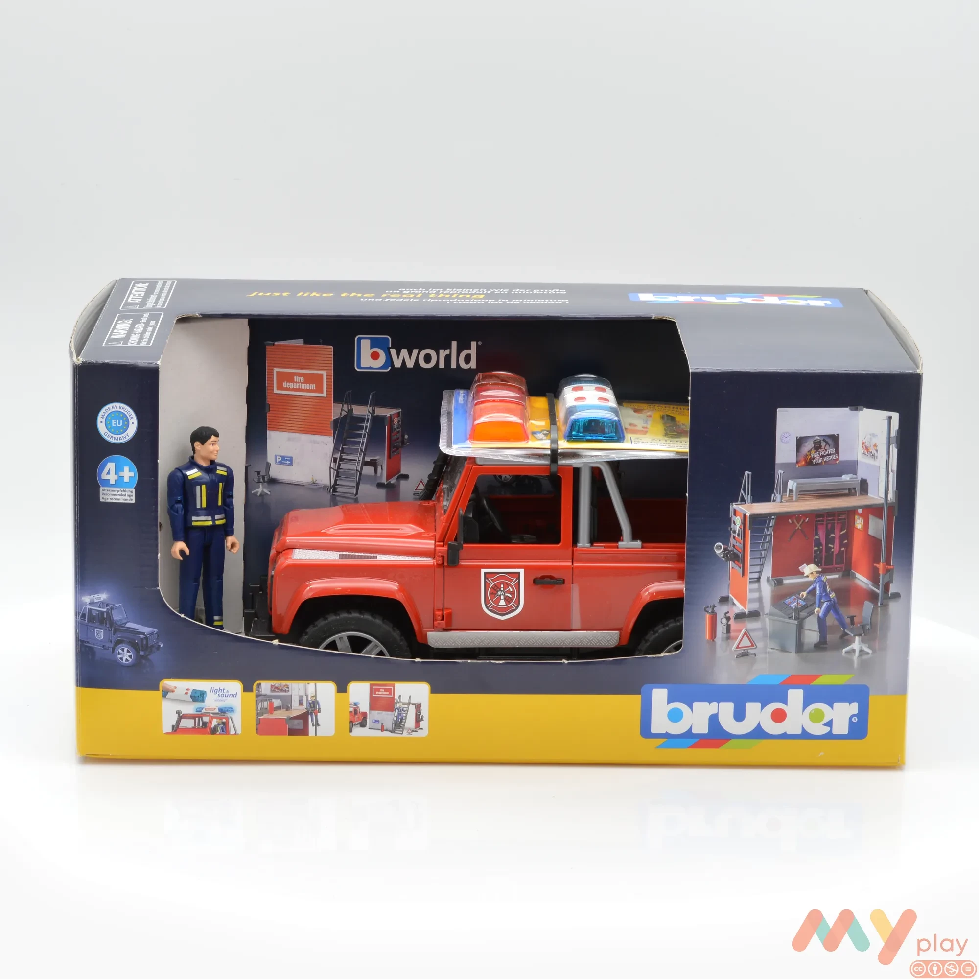 Іграшковий набір пожежна станція з Land Rover Defender - ФОТО в 360° - 1