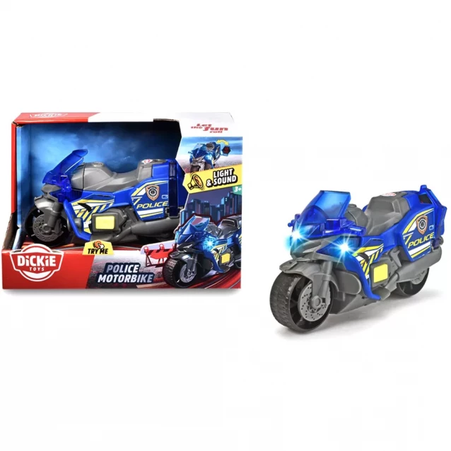 Поліцейський мотоцикл Dickie Toys 15 см (3302031) - 2
