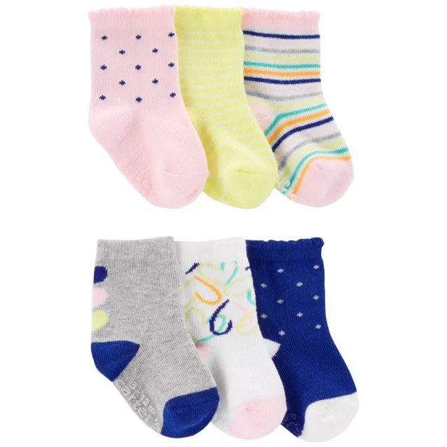 Шкарпетки Carter`s 6 шт для дівчинки 55-78 cm (1N111510_3-12) - 1
