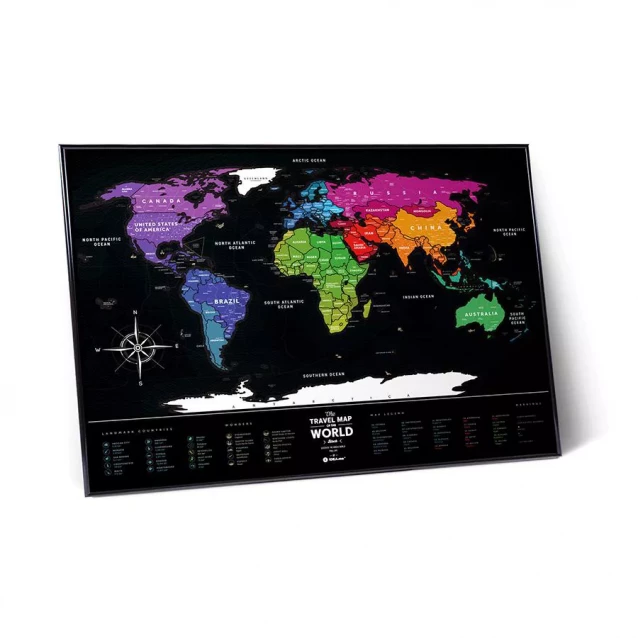 DREAM&DO Скретч карта світу "Travel Map Black World" (тубус) - 4