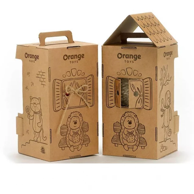 ORANGE Мягкая игрушка Енот Дэнни с бабочкой в коробке, 35 см - 3