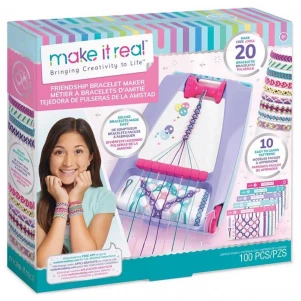 Набір для плетіння браслетів з верстатом Make it Real Найкращі друзі (MR1457) дитяча іграшка