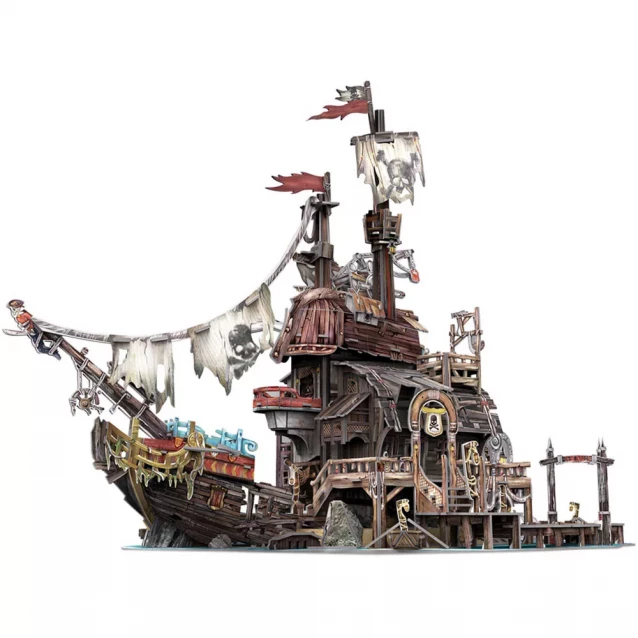Трехмерная головоломка-конструктор CubicFun Пиратский корабль Тортуга (T4039h) - 1