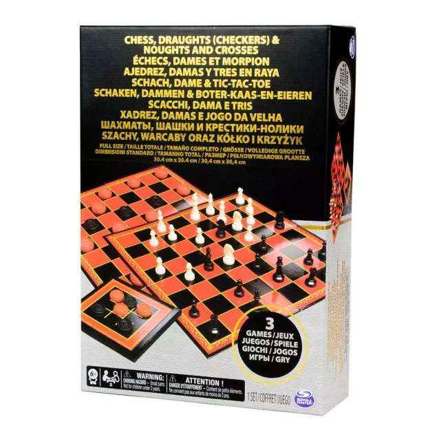 Набір настільних ігор SPIN MASTER Games Шахи, шашки та хрестики-нолики (SM98377/6033146) - 4