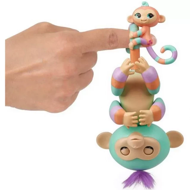 Fingerlings Гламурная ручная обезьянка Дэнни с мини-обезьянкой - 2