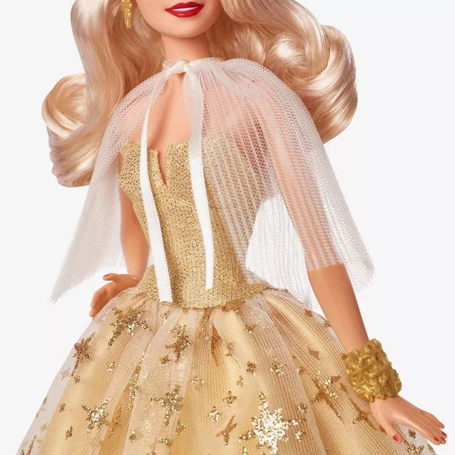 Лялька Barbie Collector Святкова в розкішній золотистій сукні (HJX04) - 6