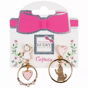 Сережки Lukky Fashion Котики (T24633) Біжутерія