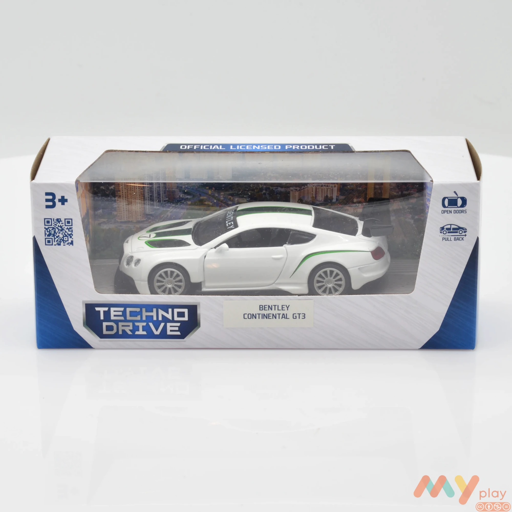 Автомодель TechnoDrive Bentley Continental GT3 біла (250258) - ФОТО в 360° - 1