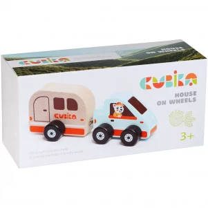 CUBIKA Дерев'яна іграшка "Будинок на колесах" для малюків