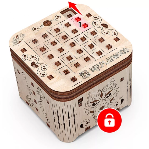 Дерев'яний конструктор 3D PlayWood Шкатулка "Таємниця Тигра" (10606) - 4