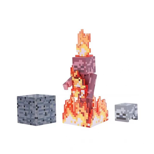 Коллекционная фигурка Minecraft Skeleton on Fire серия 4 - 2