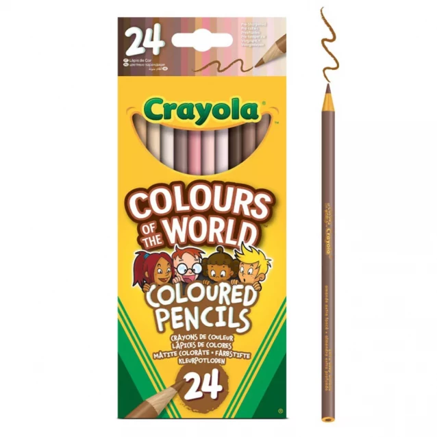 Олівці кольорові Crayola Colors of the World 24 шт (68-4607) - 1