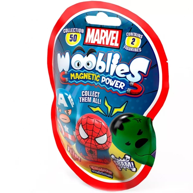 Marvel Wooblies Ігровий набірМагнітні фігурки в пакеті 2 шт WBM001 - 1