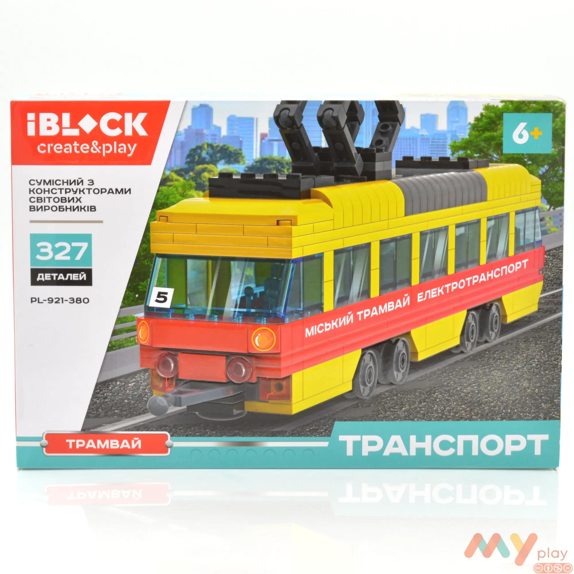 Конструктор Iblock Трамвай 327 дет (PL-921-380) - ФОТО в 360° - 1