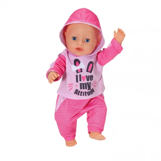 Zapf Набір одягу для ляльки BABY BORN - СПОРТИВНИЙ КОСТЮМ ДЛЯ БІГУ (на 43 cm, рожевий) 830109-1 - 3