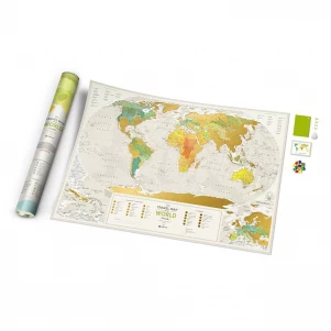 DREAM&DO Скретч карта світу "Travel Map Geography World" (тубус) дитяча іграшка