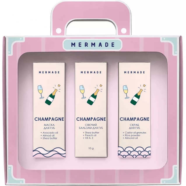 Набір косметики для губ Mermade Champagne (MRLB0006) - 1