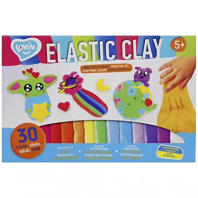 Пластилін Lovin Elastic Clay 30 стіків (70141) - 1