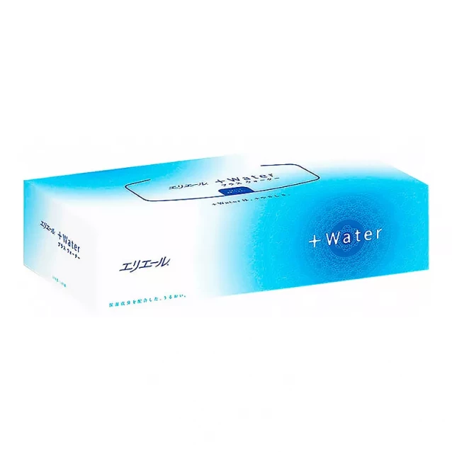 Салфетки бумажные увлажняющие elleair + WATER с глицерином и молекулами воды (в коробке, 180 шт) - 1