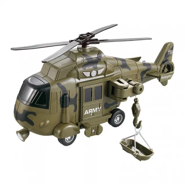 Гелікоптер Автопром 1:16 зелений (7674A) - 1