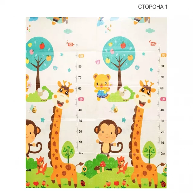 Коврик Poppet Малыш-жираф и Цифры-животные двухсторонний 150х180x1 см (PP021-150) - 2