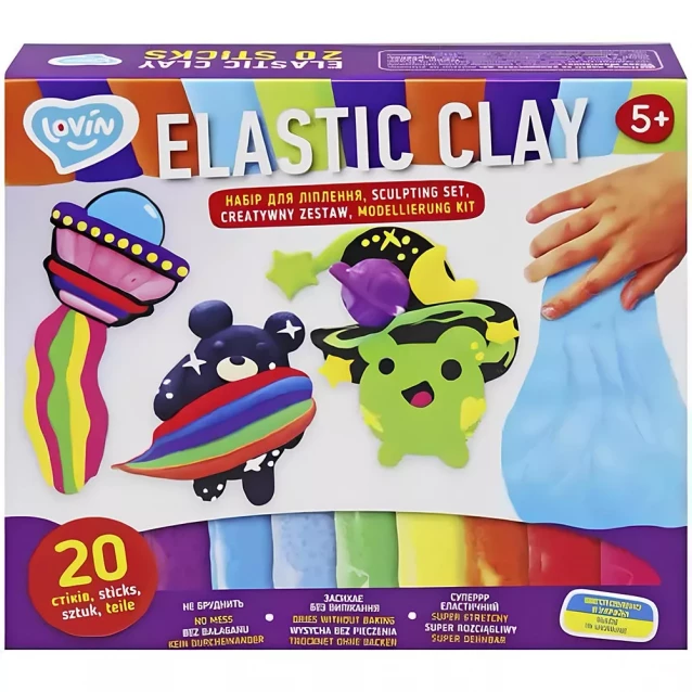 Пластилін Lovin Elastic Clay 20 стіків (70140) - 1