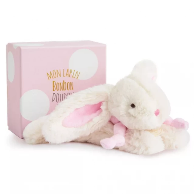 М'яка іграшка Doudou Кролик Цукерка 20 см рожевий (1239) - 1