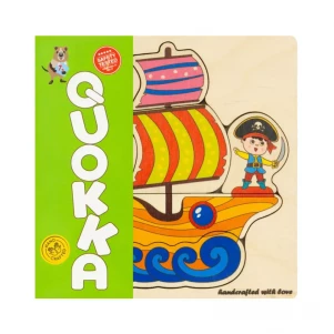 QUOKKA Деревяний пазл мозаїка "Корабель пірата" для малюків