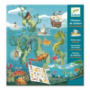 Набор с перемещаемыми наклейками Djeco Приключения в море (DJ08953) детская игрушка