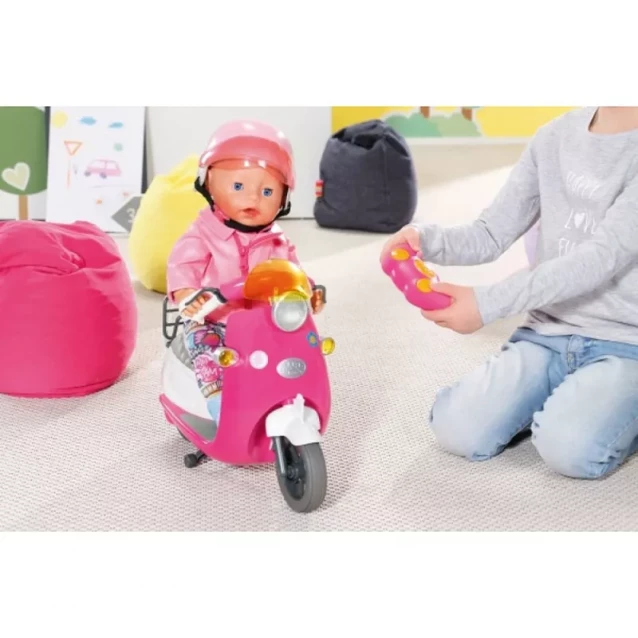 ZAPF Радиоуправляемый скутер для куклы BABY BORN (свет) - 7
