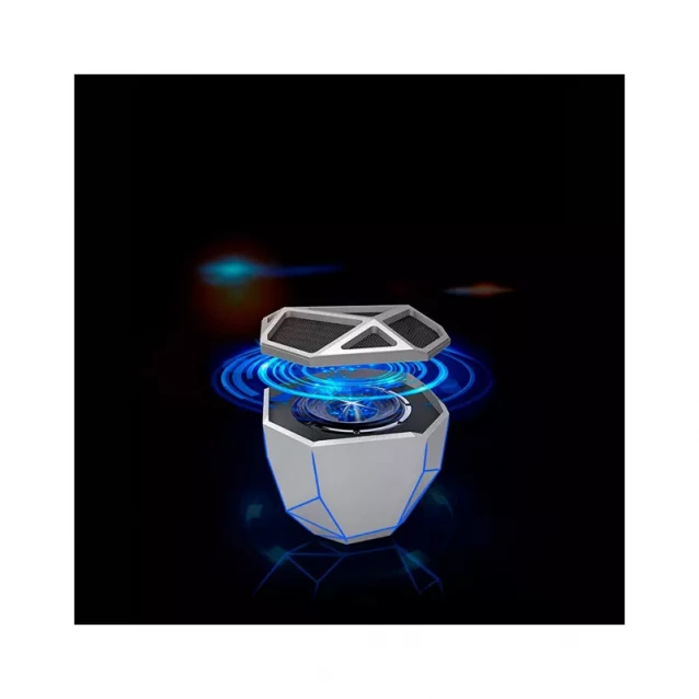 XOOPAR Акустична система - GEO SPEAKER (срібляста, син. LED, з Bluetooth, USB-кабелем) - 6