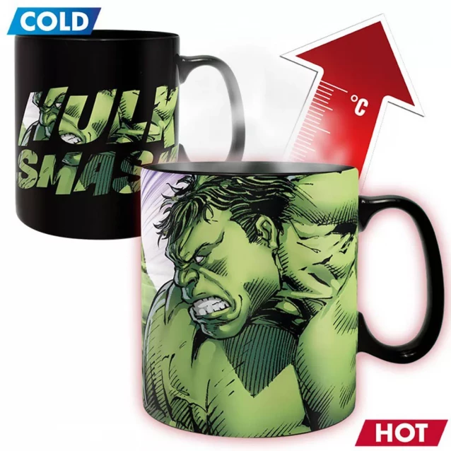 MARVEL Чашка-хамелеон MARVEL Hulk smash (Халк) 460 мл ABYMUG391 - 1