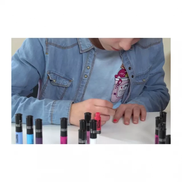 MALINOS Детский лак-карандаш для ногтей Creative Nails на водной основе (2 цвета Голубой + Розовый) - 5